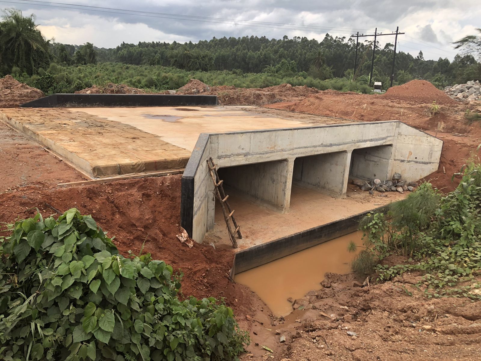 Stage 9: completed triple-cell box culvert